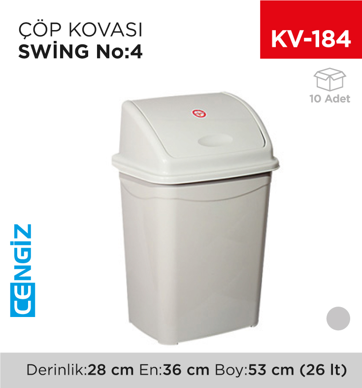 SWİNG ÇÖP KOVASI NO:4 (26 LT) (UP 120)