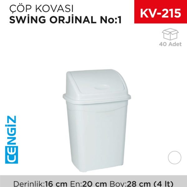 SWİNG ÇÖP KOVASI NO:1 ORJİNAL (4 LT) (UP 113)