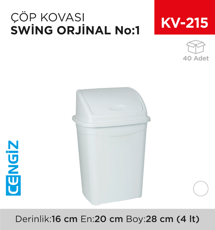 SWİNG ÇÖP KOVASI NO:1 ORJİNAL (4 LT) (UP 113)