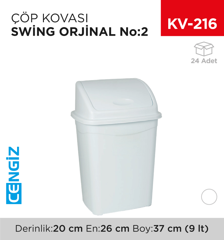 SWİNG ÇÖP KOVASI NO:2 ORJİNAL (9 LT) (UP 115)