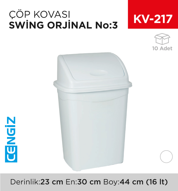 SWİNG ÇÖP KOVASI NO:3 ORJİNAL (16 LT) (UP 117)