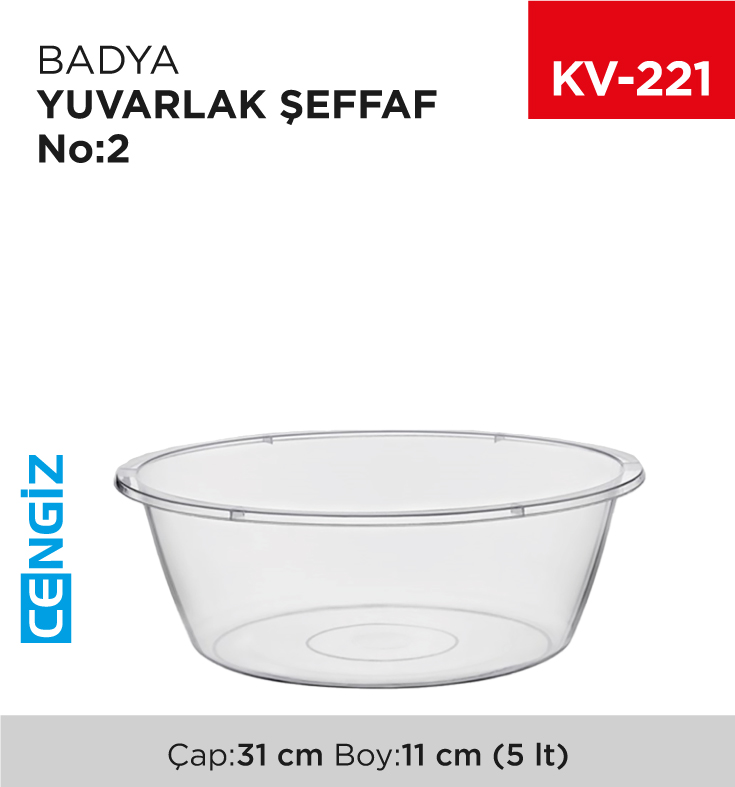 BADYA YUVARLAK ŞEFFAF NO:2 (5 LT) (E-151)