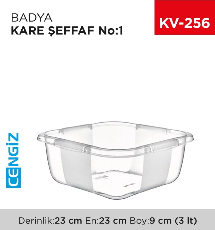 BADYA KARE ŞEFFAF NO:1 (3 LT)  (E-164)