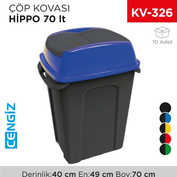 HİPPO ÇÖP KOVASI 70 LT (UP238)