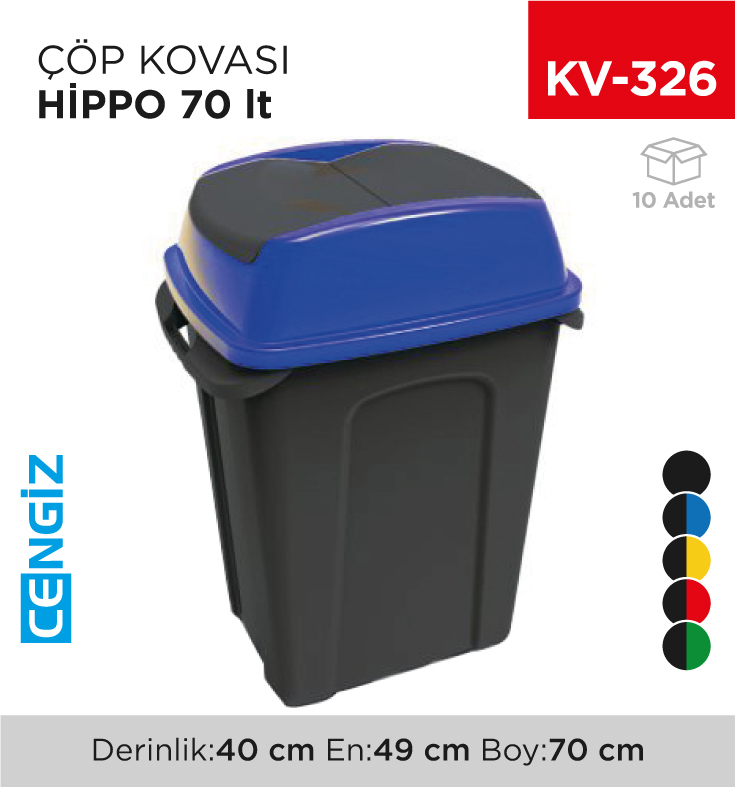 HİPPO ÇÖP KOVASI 70 LT (UP238)