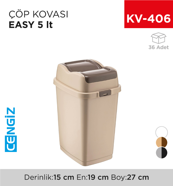 EASY ÇÖP KOVASI 5 LT (09711)