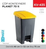 ÇÖP KONTEYNERİ PLANET 70 LT (UP228)