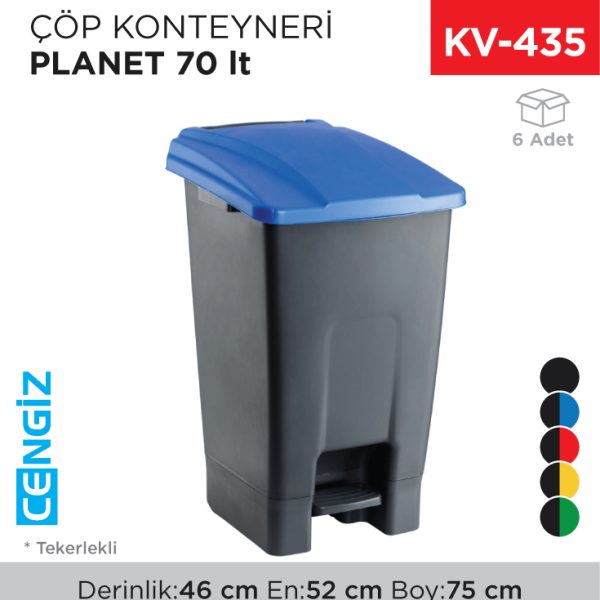 ÇÖP KONTEYNERİ PLANET 70 LT (UP228)