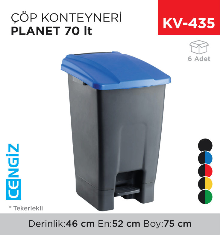 ÇÖP KONTEYNERİ PLANET 70 LT (UP228)