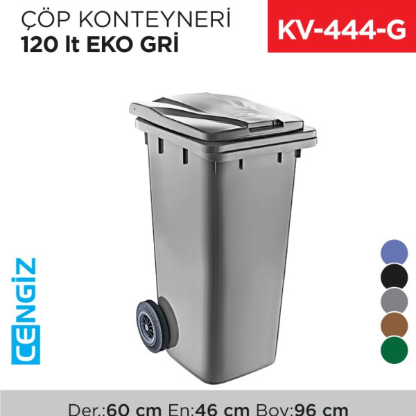 ÇÖP KONTEYNERİ 120 LT EKO GRİ (6506)