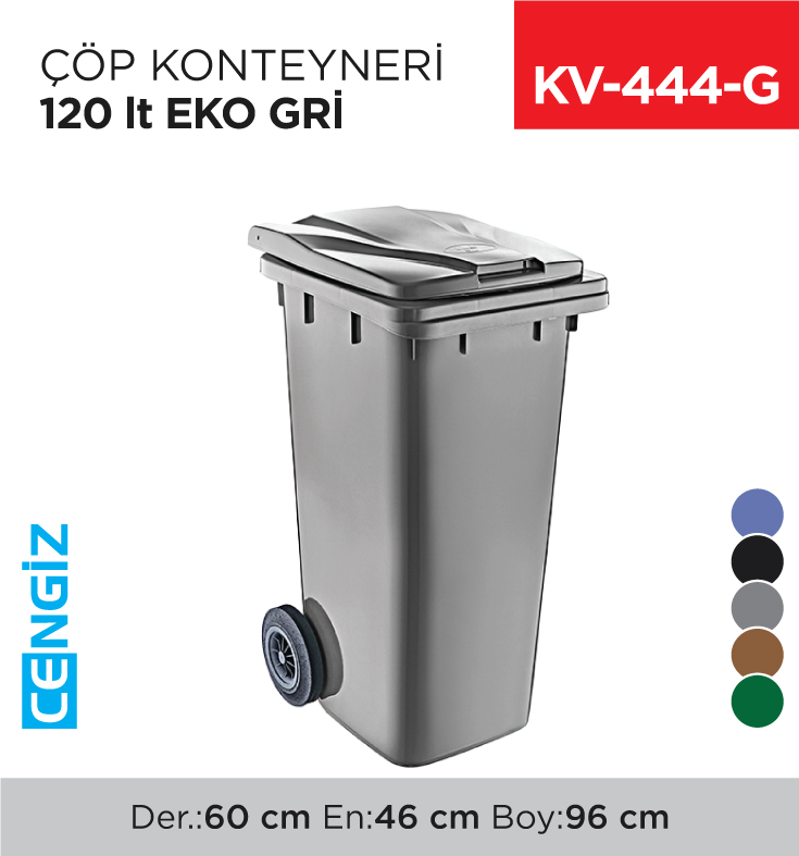ÇÖP KONTEYNERİ 120 LT EKO GRİ (6506)