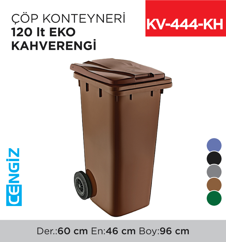 ÇÖP KONTEYNERİ 120 LT EKO KAHVERENGİ (6506)