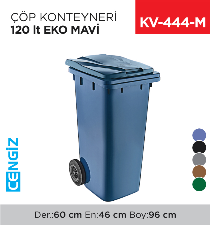 ÇÖP KONTEYNERİ 120 LT EKO MAVİ (6506)