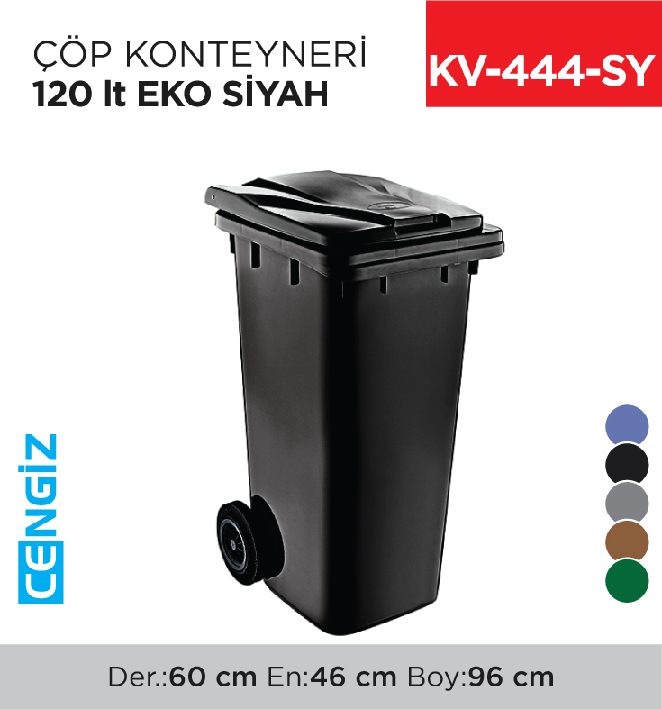 ÇÖP KONTEYNERİ 120 LT EKO SİYAH (6506)