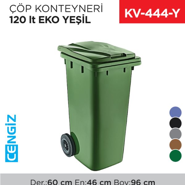 ÇÖP KONTEYNERİ 120 LT EKO YEŞİL (6506)