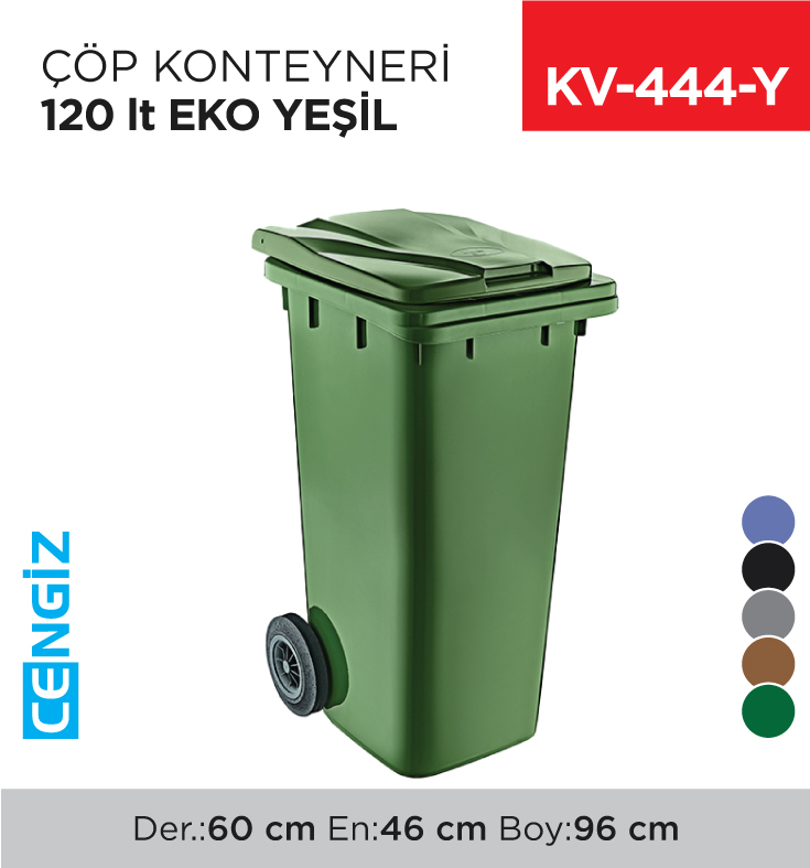 ÇÖP KONTEYNERİ 120 LT EKO YEŞİL (6506)