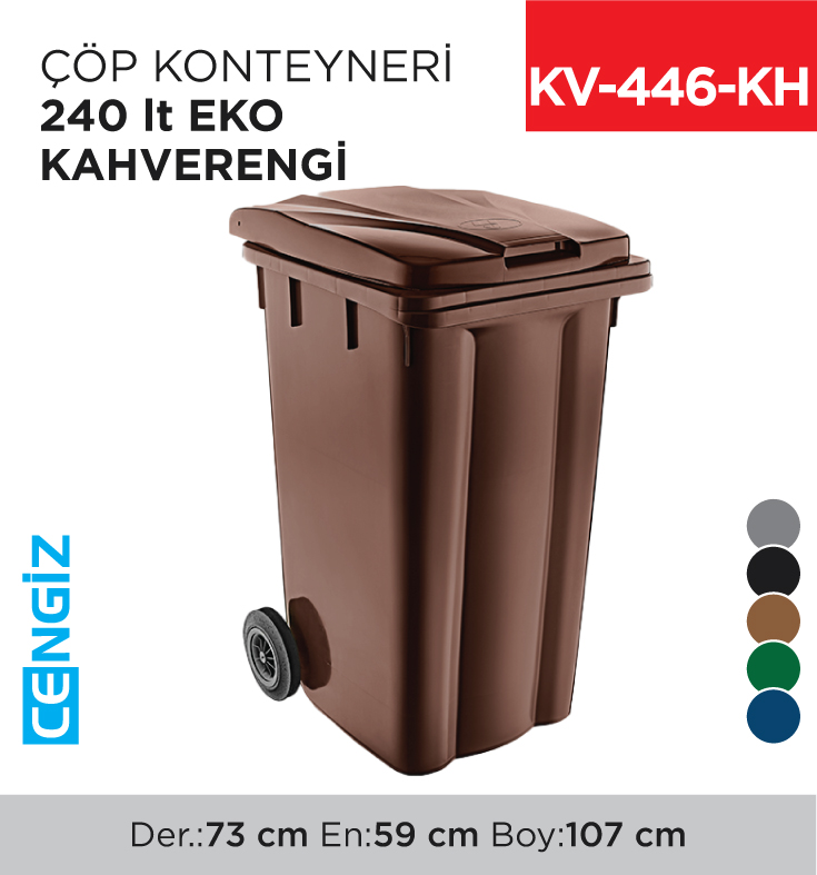 ÇÖP KONTEYNERİ 240 LT EKO KAHVERENGİ (6511)