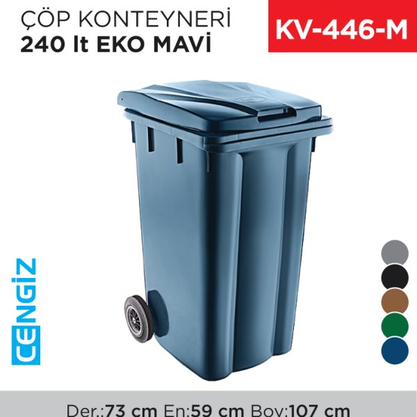 ÇÖP KONTEYNERİ 240 LT EKO MAVİ (6511)