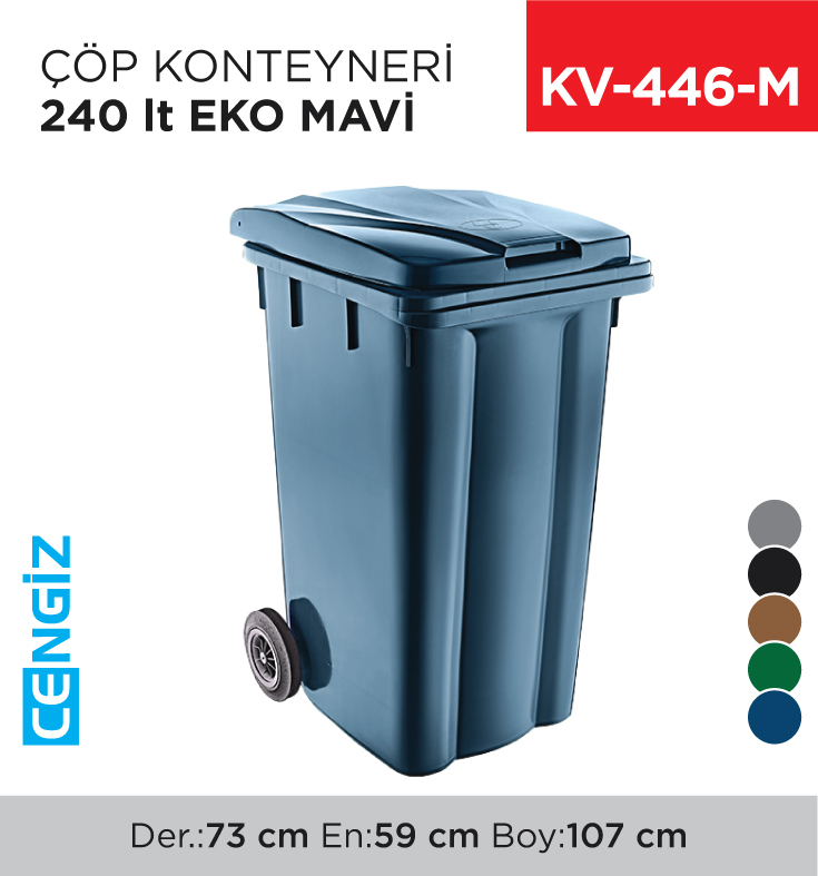 ÇÖP KONTEYNERİ 240 LT EKO MAVİ (6511)