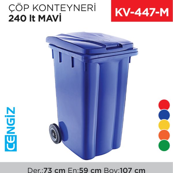 ÇÖP KONTEYNERİ 240 LT MAVİ (6510)