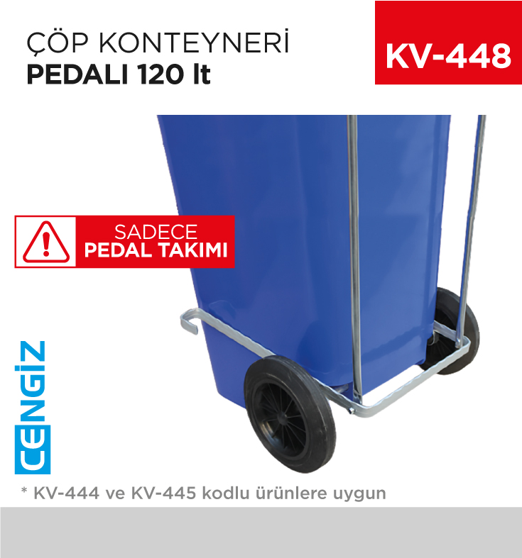 ÇÖP KONTEYNERİ PEDALI 120 LT