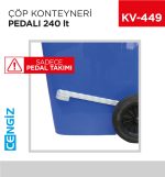 ÇÖP KONTEYNERİ PEDALI 240 LT