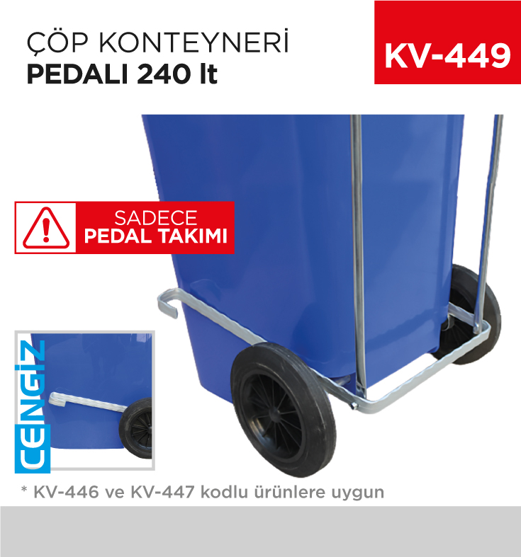 ÇÖP KONTEYNERİ PEDALI 240 LT