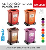 GERİ DÖNÜŞÜM KUTUSU PLASTİK 50 LT (4395)