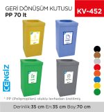 GERİ DÖNÜŞÜM KUTUSU PP 70 LT