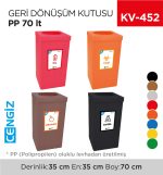 GERİ DÖNÜŞÜM KUTUSU PP 70 LT