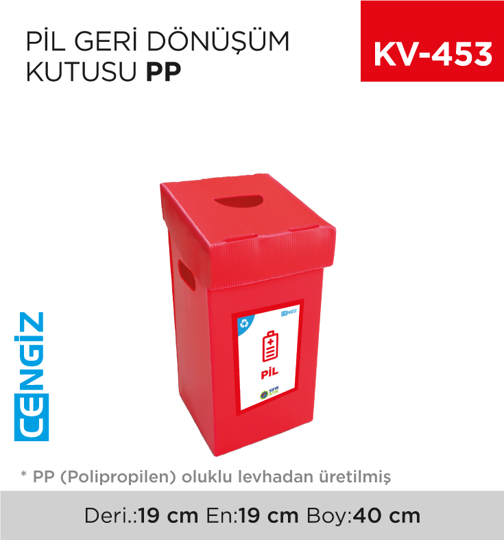 PİL GERİ DÖNÜŞÜM KUTUSU PP