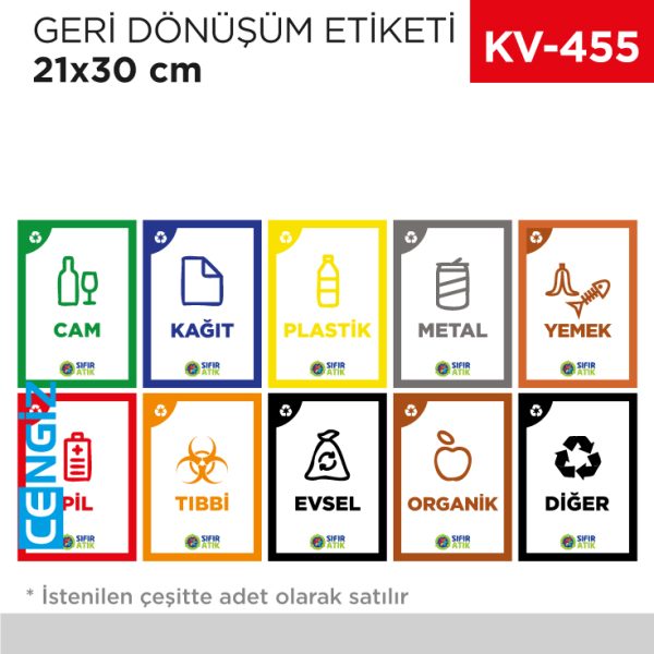 GERİ DÖNÜŞÜM ETİKETİ 21*30 CM