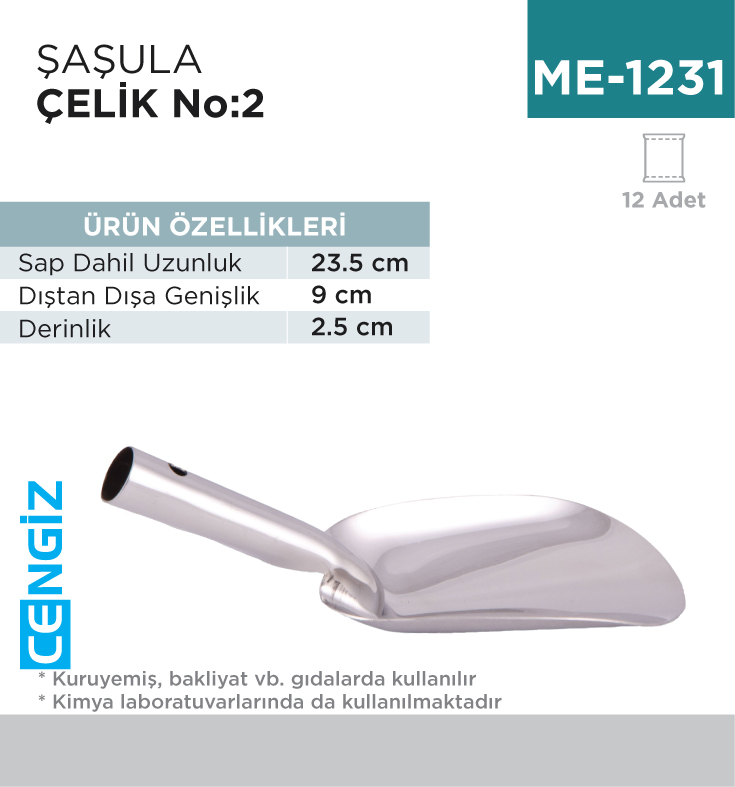 +ŞAŞULA ÇELİK NO:2 (23.5 CM) (SSL-2)