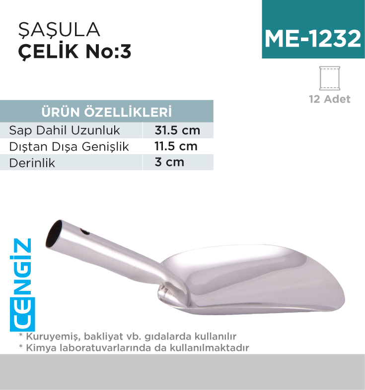 ŞAŞULA ÇELİK NO:3 (31.5 CM) (SSL-3)
