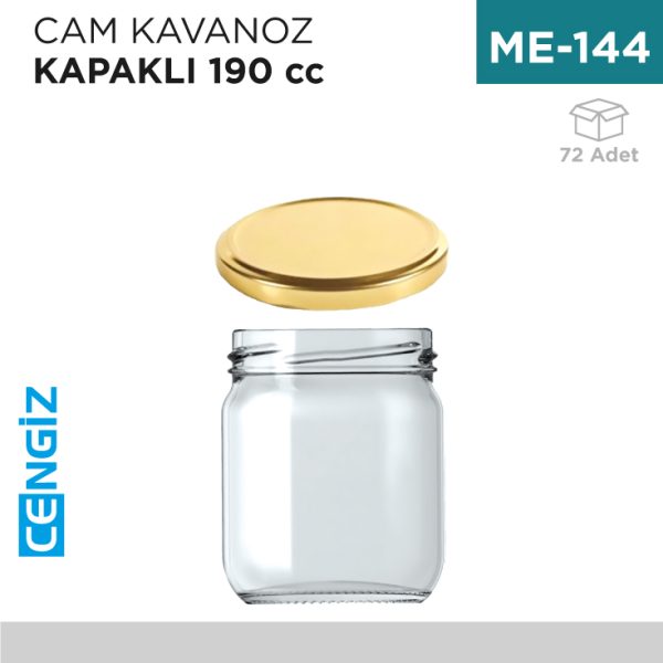 CAM KAVANOZ 190 CC KAPAKLI