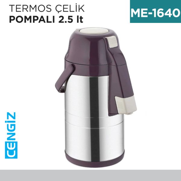 TERMOS ÇELİK POMPALI 2.5 LT (CKR2007)
