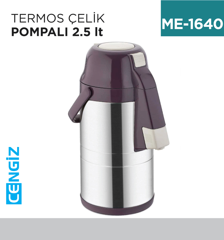 TERMOS ÇELİK POMPALI 2.5 LT (CKR2007)