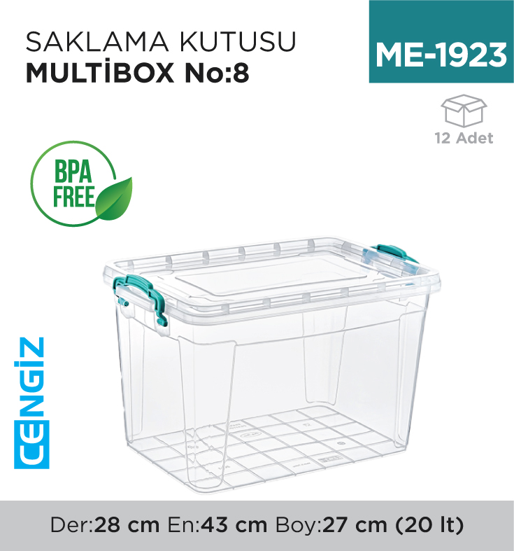 SAKLAMA KUTUSU M.BOX NO:8 (20 LT) (E-507)