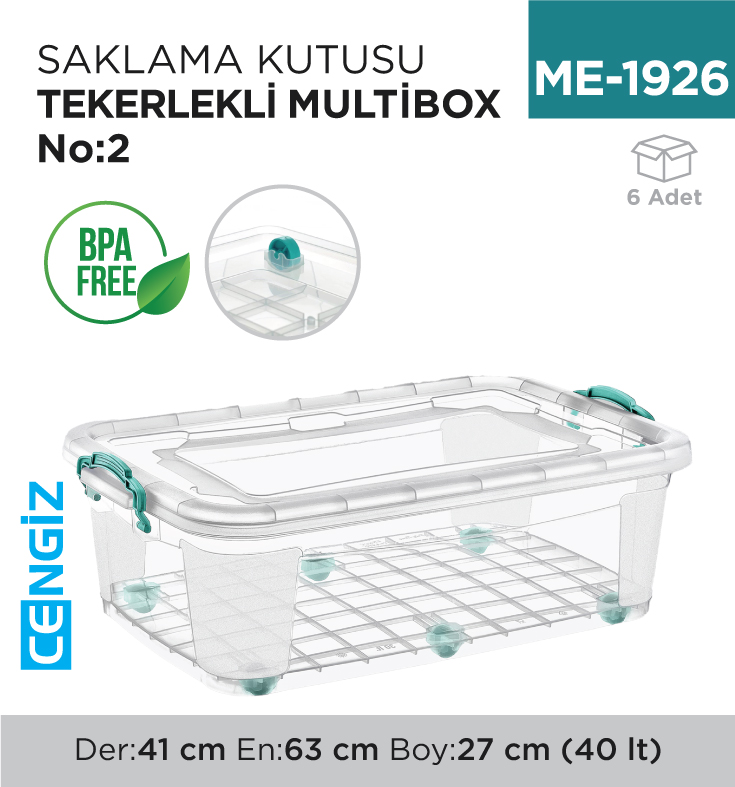 SAKLAMA KUTUSU TEKER. M.BOX NO:2 (40 LT) (E-511)
