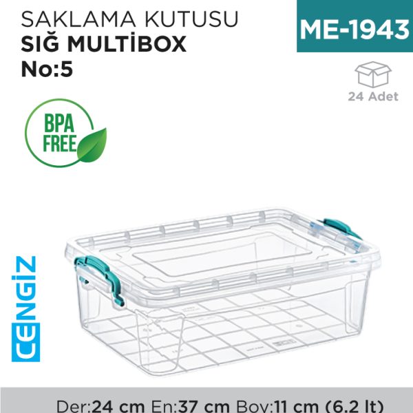 SAKLAMA KUTUSU SIĞ M.BOX NO:5 (6.2 LT) (E-493)