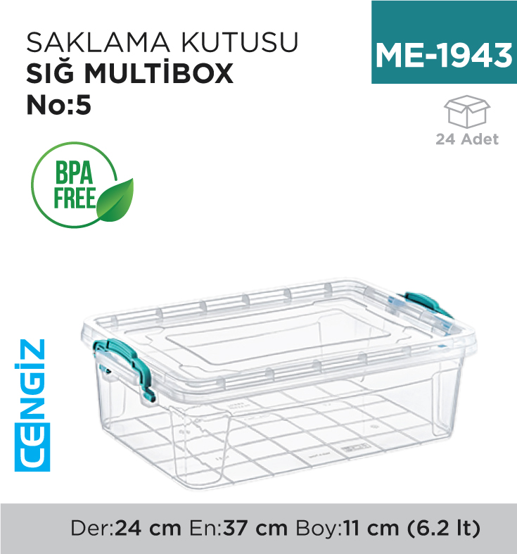 SAKLAMA KUTUSU SIĞ M.BOX NO:5 (6.2 LT) (E-493)