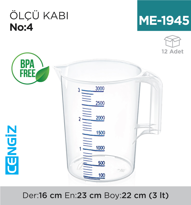 ÖLÇÜ KABI NO:4 3 LT (4588)