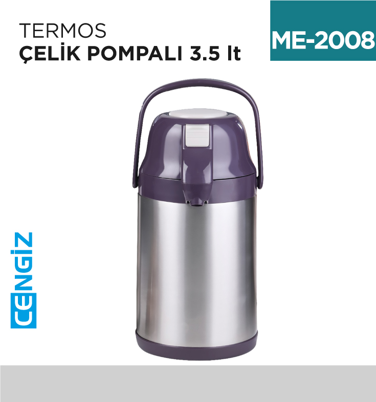 TERMOS ÇELİK POMPALI 3.5 LT (CKR2008)