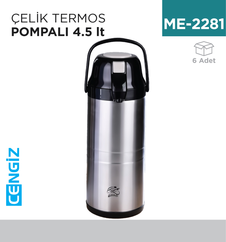 TERMOS ÇELİK POMPALI 4.5 LT (CKR2009)
