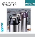 TERMOS ÇELİK POMPALI 4.5 LT (CKR2009)