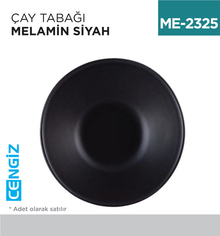 ÇAY TABAĞI MELAMİN SİYAH (414)