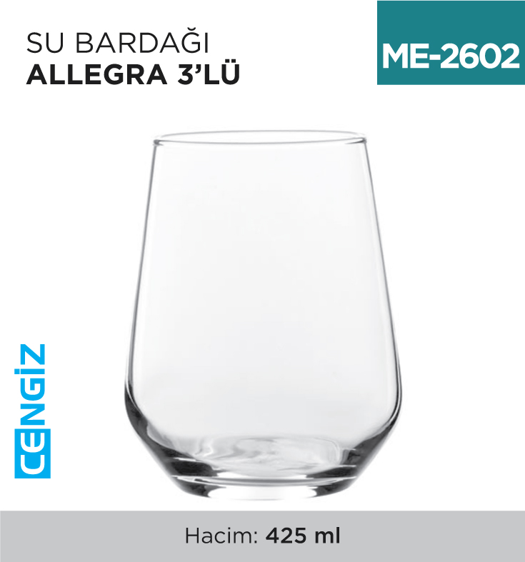 +SU BARDAĞI ALLEGRA 3LÜ (425 CC) (420015)