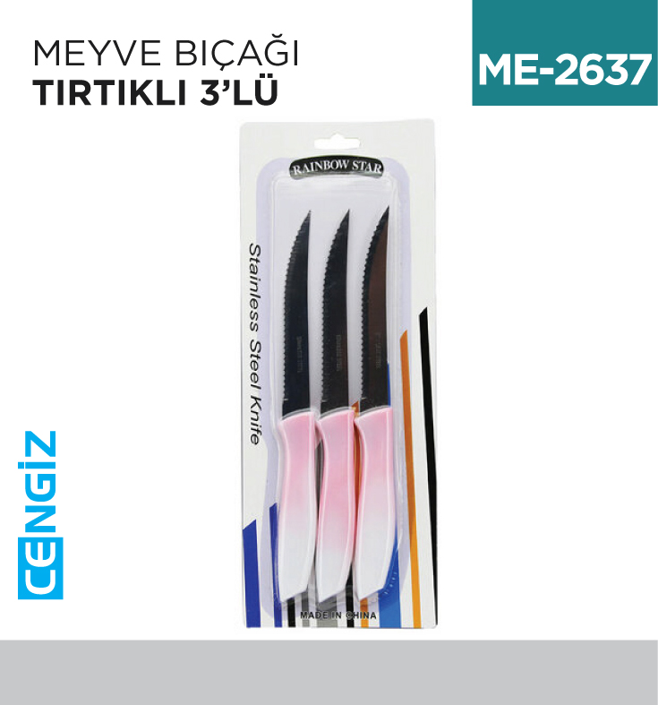 MEYVE BIÇAĞI 3 LÜ (CLKN-1869)