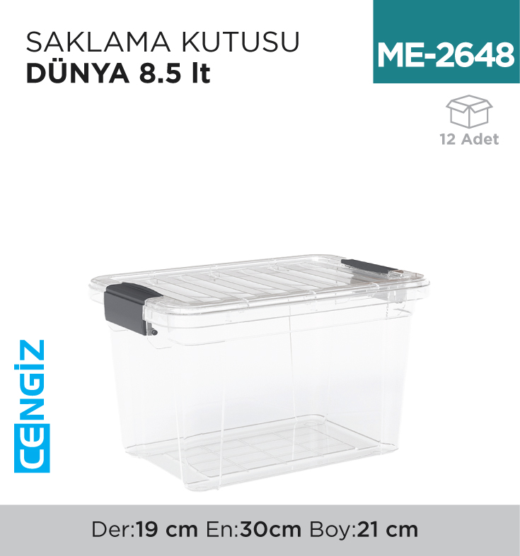 SAKLAMA KUTUSU DÜNYA 8.25  LT (33123)