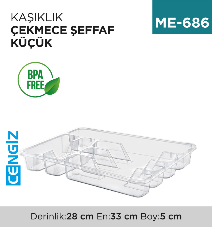 KAŞIKLIK ÇEKMECE KÜÇÜK ŞEFFAF (E-200)